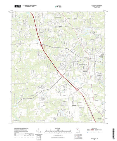 United States Geological Survey McDonough, GA (2020, 24000-Scale) digital map