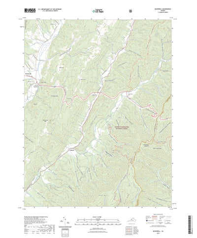 United States Geological Survey McDowell, VA (2022, 24000-Scale) digital map