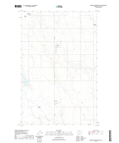 United States Geological Survey McKinnsey Reservoir East, MT (2020, 24000-Scale) digital map