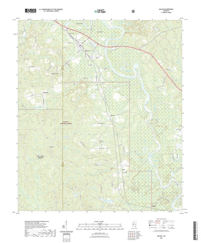 United States Geological Survey McLain, MS (2021, 24000-Scale) digital map