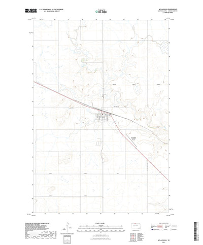 United States Geological Survey McLaughlin, SD (2021, 24000-Scale) digital map