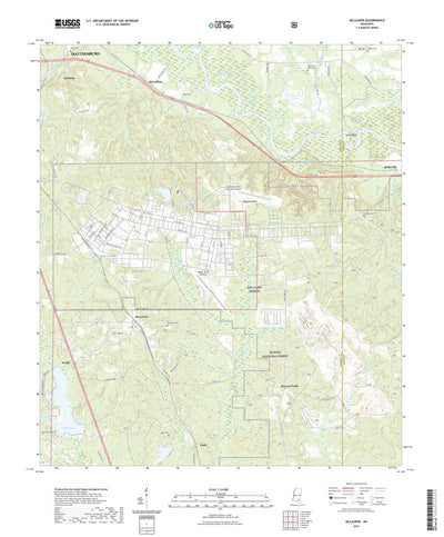United States Geological Survey McLaurin, MS (2021, 24000-Scale) digital map