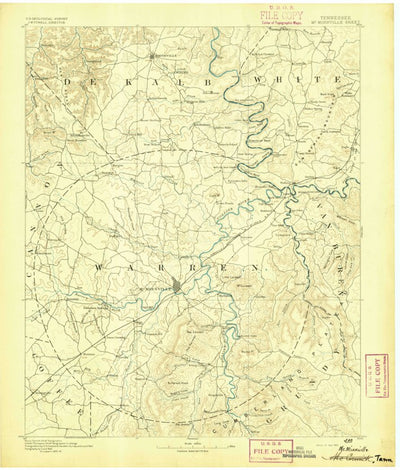 United States Geological Survey Mcminnville, TN (1893, 125000-Scale) digital map