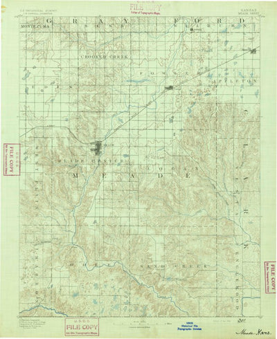 United States Geological Survey Meade, KS-OK (1892, 125000-Scale) digital map