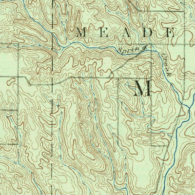 United States Geological Survey Meade, KS-OK (1892, 125000-Scale) digital map