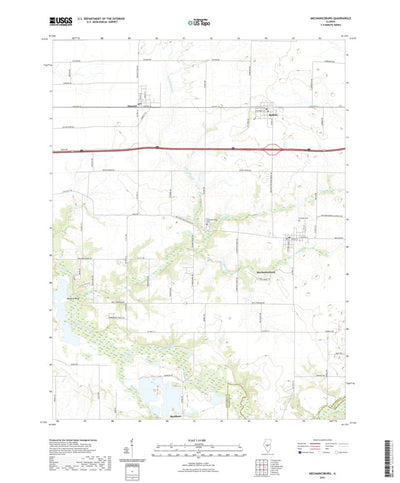 United States Geological Survey Mechanicsburg, IL (2021, 24000-Scale) digital map