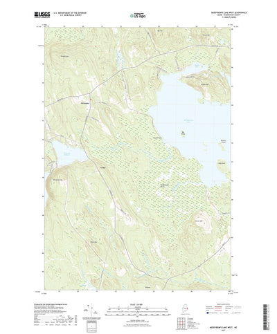 United States Geological Survey Meddybemps Lake West, ME (2021, 24000-Scale) digital map