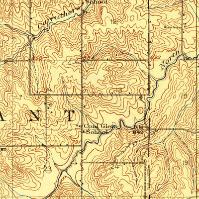 United States Geological Survey Melcher, IA (1924, 62500-Scale) digital map