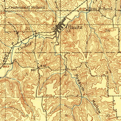 United States Geological Survey Melcher, IA (1924, 62500-Scale) digital map
