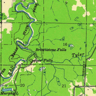 United States Geological Survey Mellen, WI (1942, 48000-Scale) digital map