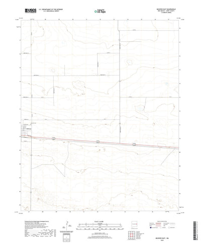 United States Geological Survey Melrose East, NM (2020, 24000-Scale) digital map