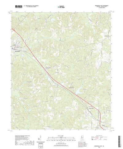 United States Geological Survey Mendenhall East, MS (2020, 24000-Scale) digital map