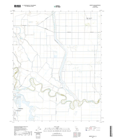 United States Geological Survey Mendota Dam, CA (2021, 24000-Scale) digital map