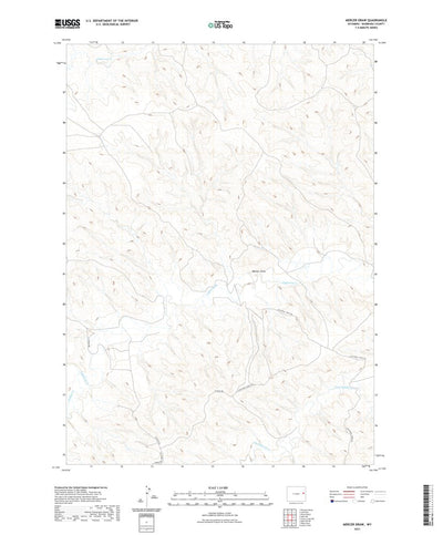 United States Geological Survey Mercer Draw, WY (2021, 24000-Scale) digital map
