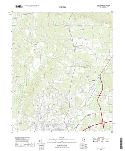 United States Geological Survey Meridian North, MS (2020, 24000-Scale) digital map