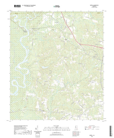 United States Geological Survey Merrill, MS (2020, 24000-Scale) digital map