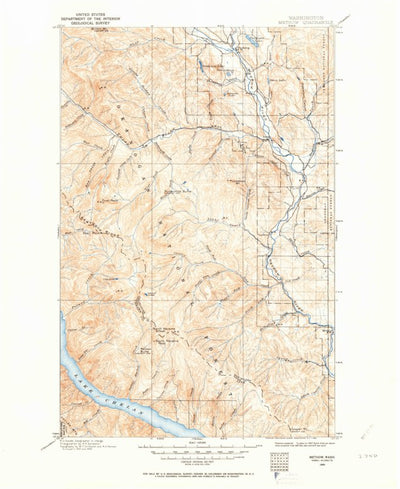 United States Geological Survey Methow, WA (1899, 125000-Scale) digital map
