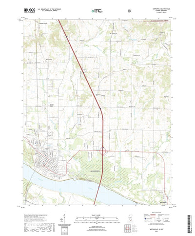 United States Geological Survey Metropolis, IL (2021, 24000-Scale) digital map