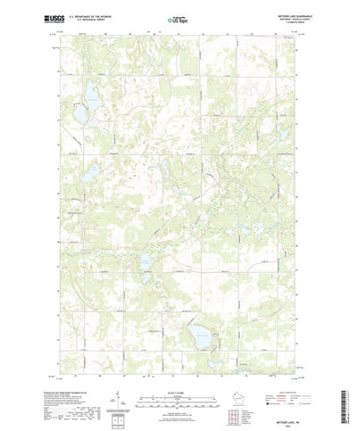 United States Geological Survey Metzger Lake, WI (2022, 24000-Scale) digital map
