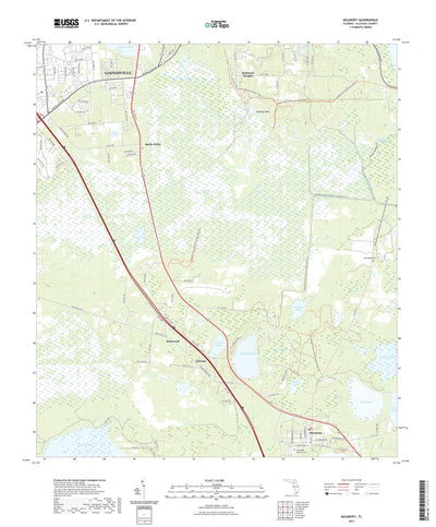 United States Geological Survey Micanopy, FL (2021, 24000-Scale) digital map