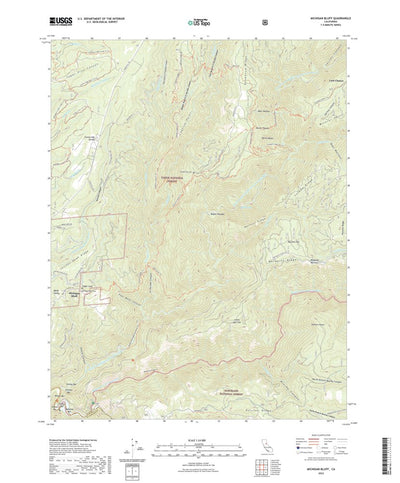 United States Geological Survey Michigan Bluff, CA (2022, 24000-Scale) digital map