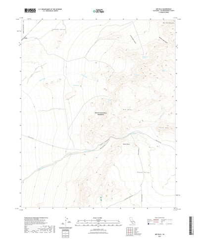 United States Geological Survey Mid Hills, CA (2021, 24000-Scale) digital map
