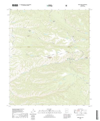 United States Geological Survey Middle Mesa, NM (2020, 24000-Scale) digital map