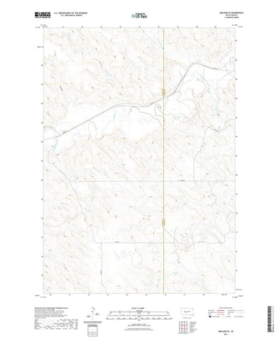 United States Geological Survey Midland SE, SD (2021, 24000-Scale) digital map