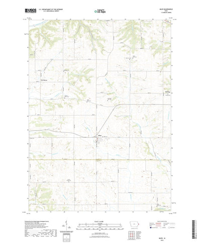 United States Geological Survey Miles, IA (2022, 24000-Scale) digital map