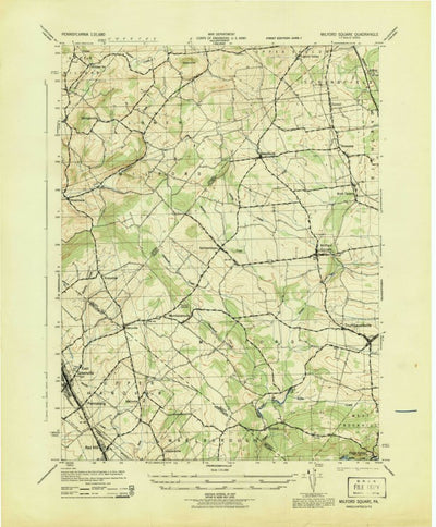 United States Geological Survey Milford Square, PA (1943, 31680-Scale) digital map