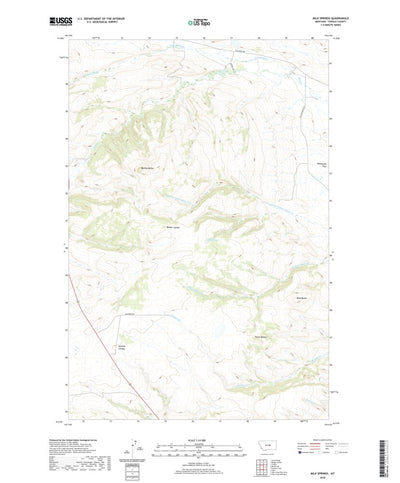 United States Geological Survey Milk Springs, MT (2020, 24000-Scale) digital map