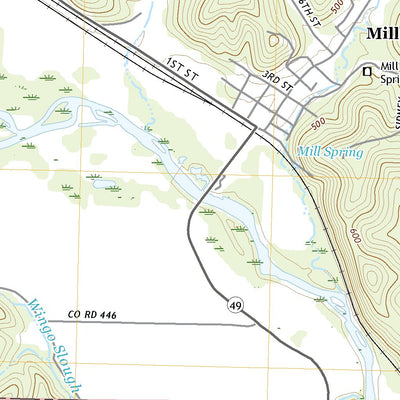 United States Geological Survey Mill Spring, MO (2021, 24000-Scale) digital map