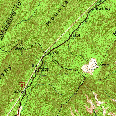 United States Geological Survey Millboro, VA (1946, 62500-Scale) digital map
