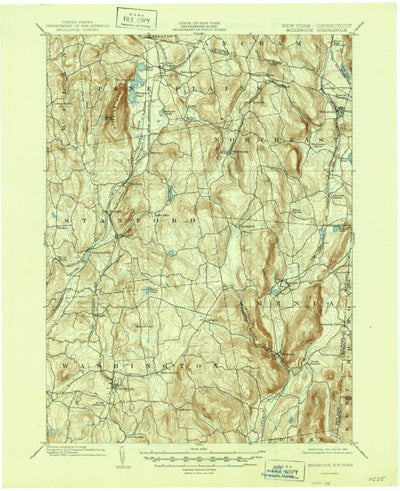 United States Geological Survey Millbrook, NY-CT (1902, 62500-Scale) digital map
