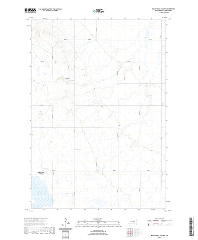 United States Geological Survey Miller Dale Colony, SD (2021, 24000-Scale) digital map