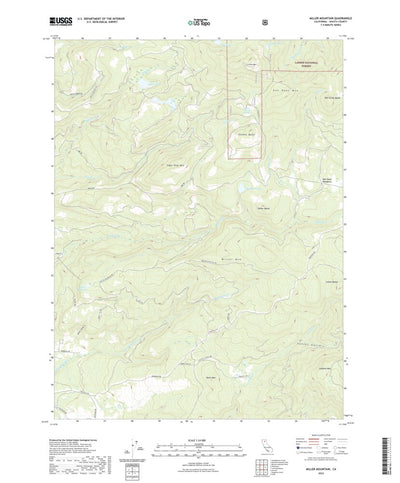 United States Geological Survey Miller Mountain, CA (2022, 24000-Scale) digital map