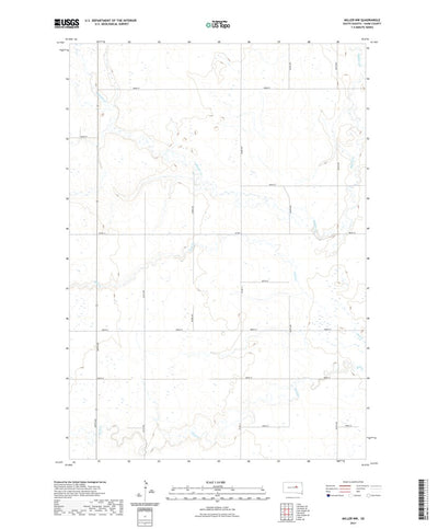 United States Geological Survey Miller NW, SD (2021, 24000-Scale) digital map