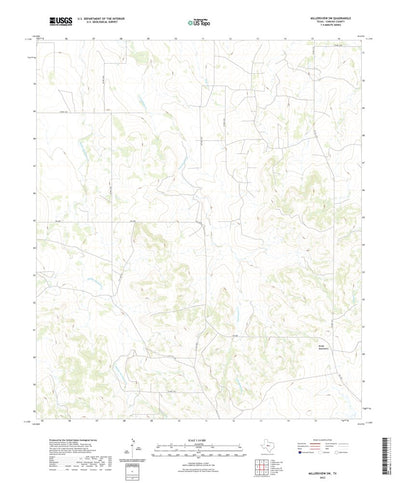 United States Geological Survey Millersview SW, TX (2022, 24000-Scale) digital map