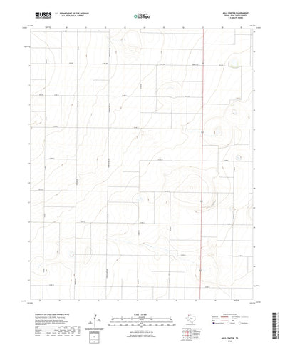 United States Geological Survey Milo Center, TX (2022, 24000-Scale) digital map