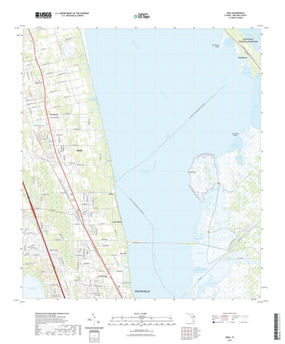 United States Geological Survey Mims, FL (2021, 24000-Scale) digital map