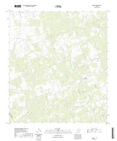United States Geological Survey Mineral, TX (2022, 24000-Scale) digital map