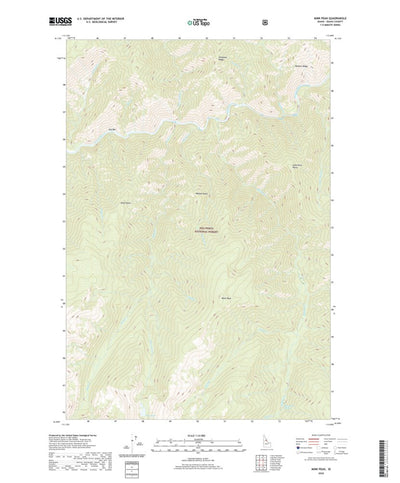 United States Geological Survey Mink Peak, ID (2020, 24000-Scale) digital map