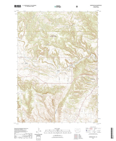 United States Geological Survey Minnekahta NE, SD (2021, 24000-Scale) digital map