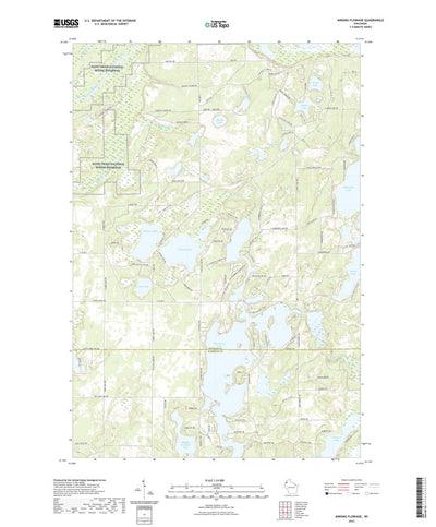 United States Geological Survey Minong Flowage, WI (2022, 24000-Scale) digital map