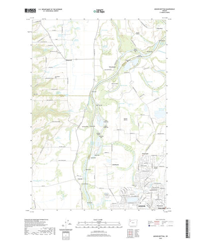 United States Geological Survey Mission Bottom, OR (2020, 24000-Scale) digital map