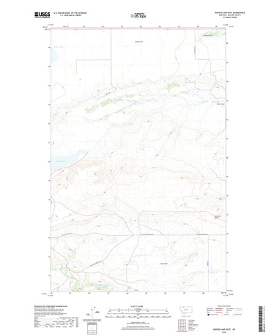 United States Geological Survey Mission Lake East, MT (2020, 24000-Scale) digital map
