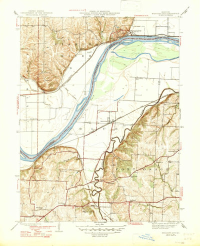 United States Geological Survey Missouri City, MO (1947, 31680-Scale) digital map