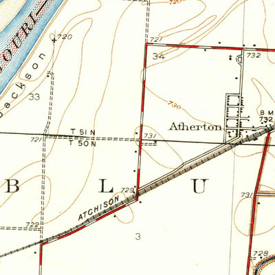 United States Geological Survey Missouri City, MO (1947, 31680-Scale) digital map