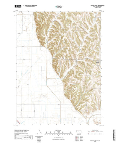 United States Geological Survey Missouri Valley NW, IA (2022, 24000-Scale) digital map