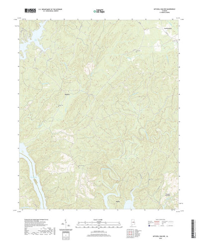 United States Geological Survey Mitchell Dam NW, AL (2020, 24000-Scale) digital map